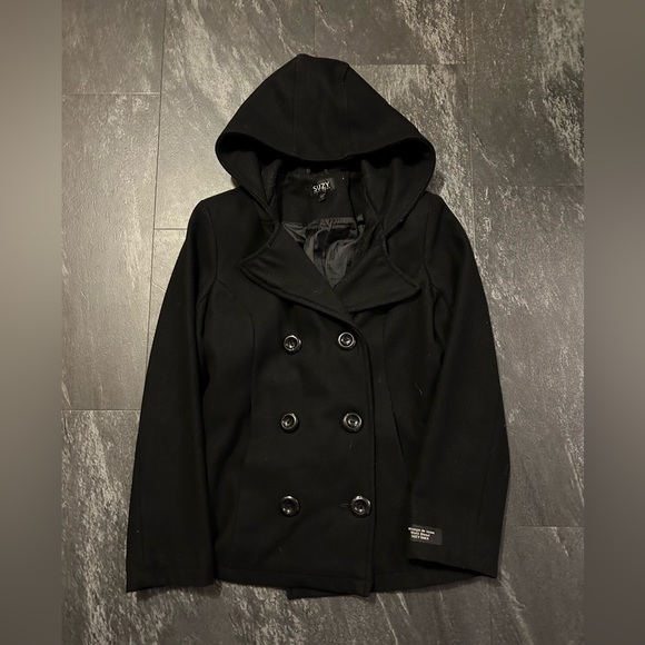 Suzy shier size medium wool blend jacket with hood - Picture 1 of 4